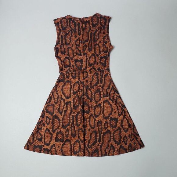 WeWoreWhat Muscle Tank Mini Dress Snake Print XS Cider A-Line Fitted Crewneck - Picture 7 of 16